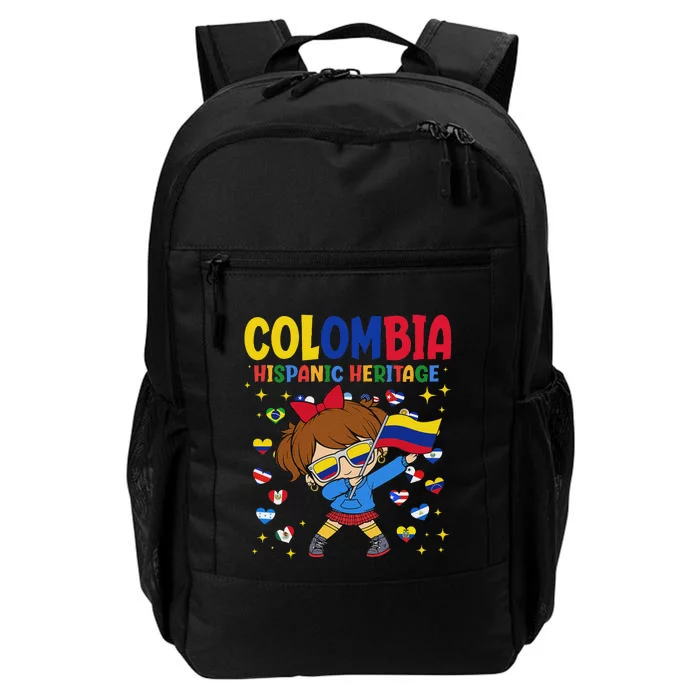 Hispanic Heritage Month Colombia Flag Colombian Girl Daily Commute Backpack