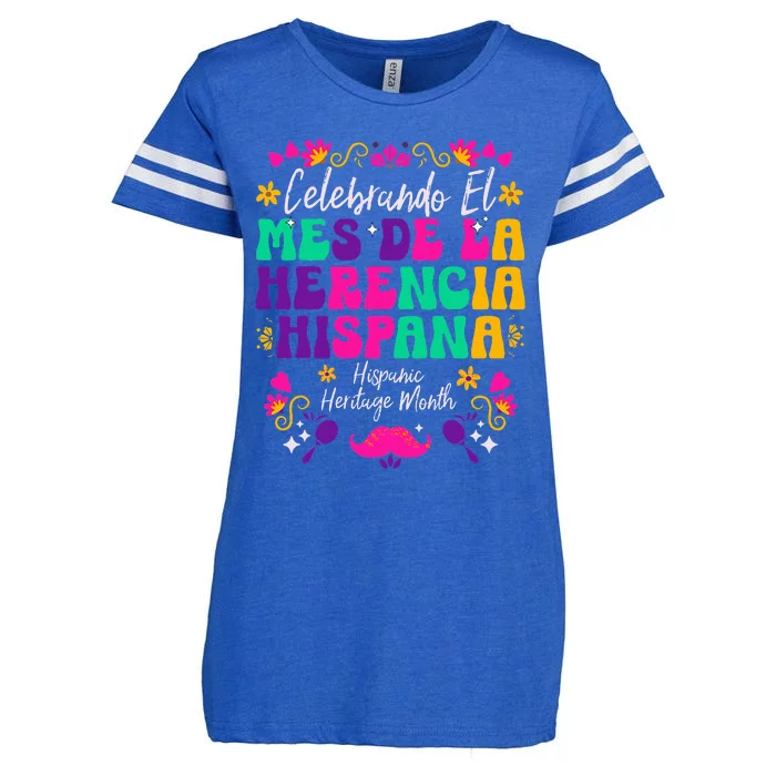 Hispanic Heritage Month Mes De La Herencia Hispana Enza Ladies Jersey Football T-Shirt