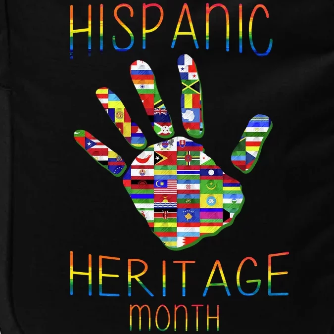 Hispanic Heritage Month Colorful Handprint Impact Tech Backpack