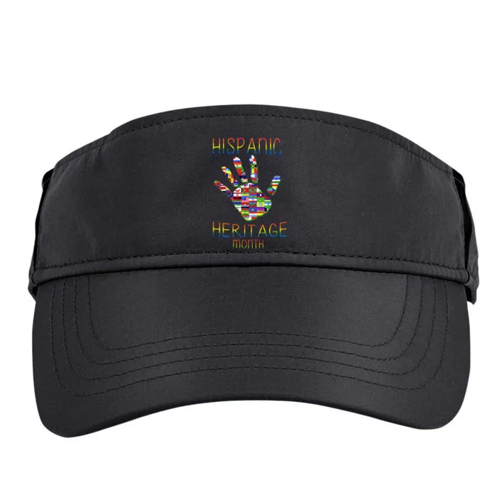 Hispanic Heritage Month Colorful Handprint Adult Drive Performance Visor