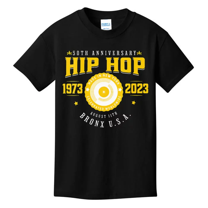 Hip Hop Music 50th Anniversary Musician Birthday Born Day Kids T-Shirt