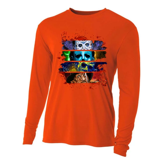 Halloween Horror Movies Characters Spooky Killer Cooling Performance Long Sleeve Crew