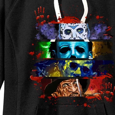 Halloween Horror Movies Characters Spooky Killer Women's Fleece Hoodie