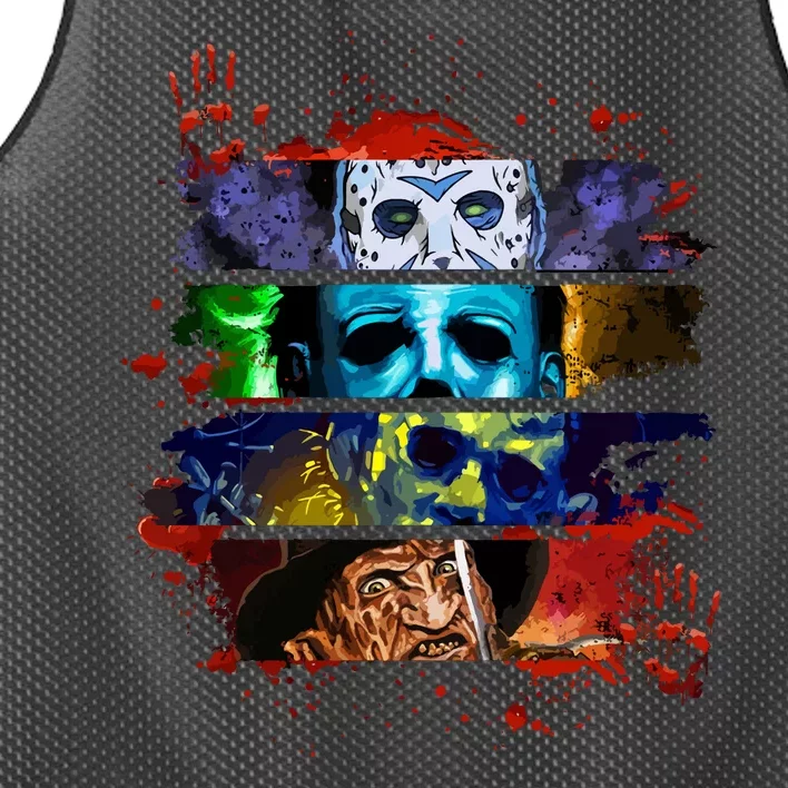 Halloween Horror Movies Characters Spooky Killer Mesh Reversible Basketball Jersey Tank