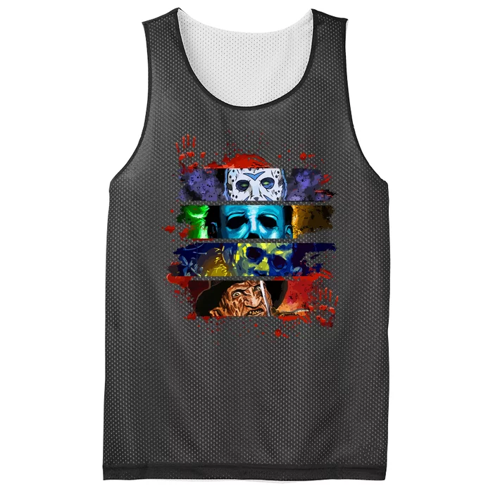 Halloween Horror Movies Characters Spooky Killer Mesh Reversible Basketball Jersey Tank