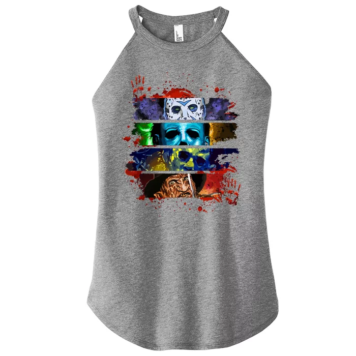 Halloween Horror Movies Characters Spooky Killer Women’s Perfect Tri Rocker Tank