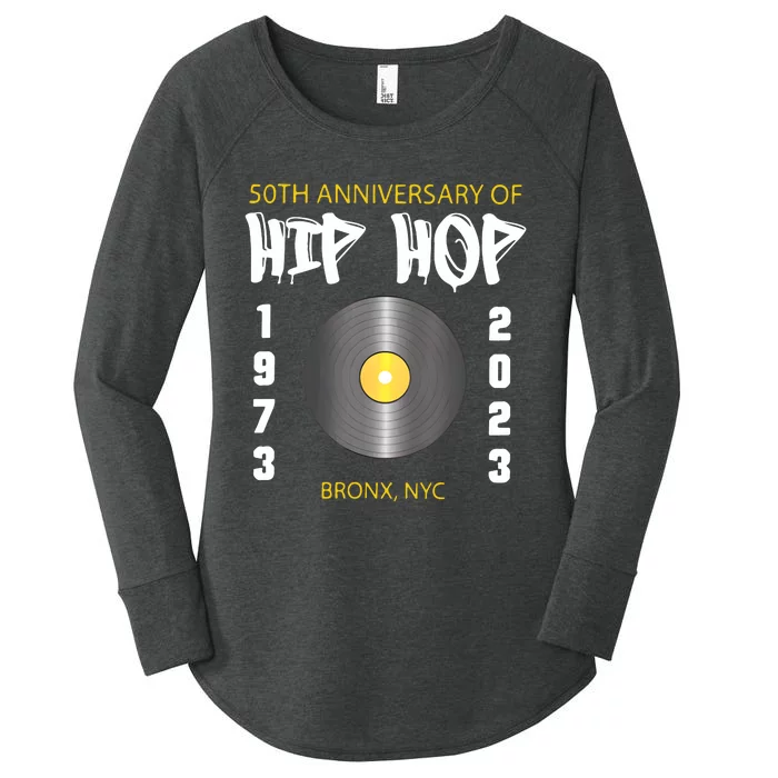 Hip Hop Music Is 50 50th Anniversary Retro Women's Perfect Tri Tunic Long Sleeve Shirt