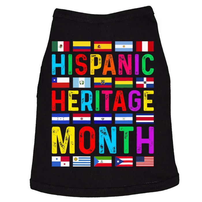 Hispanic Heritage Month National Latino Countries Flags Doggie Tank