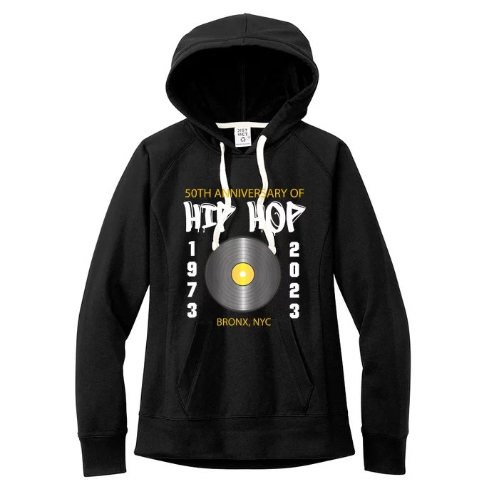 Hip Hop Music Is 50 50th Anniversary Retro Women's Fleece Hoodie