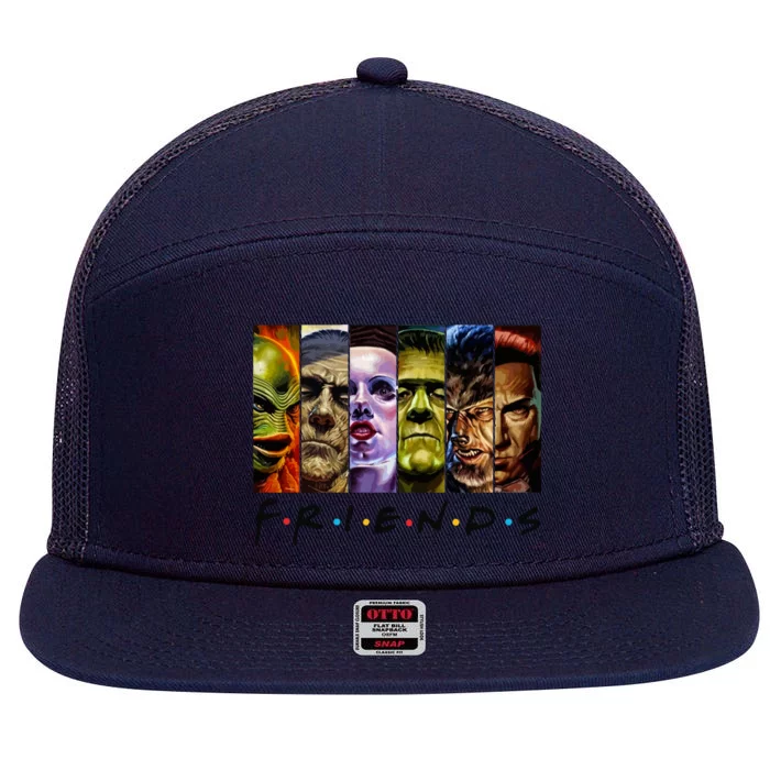 Halloween Horror Movies Characters Classic Killer Blood Horror Movie Gifts 7 Panel Mesh Trucker Snapback Hat