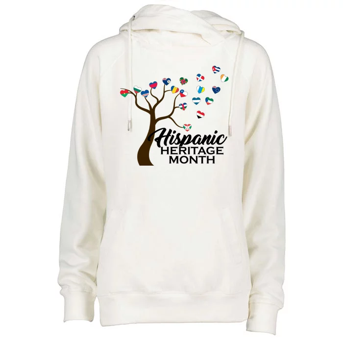 Hispanic Heritage Month Tree Roots Womens Funnel Neck Pullover Hood