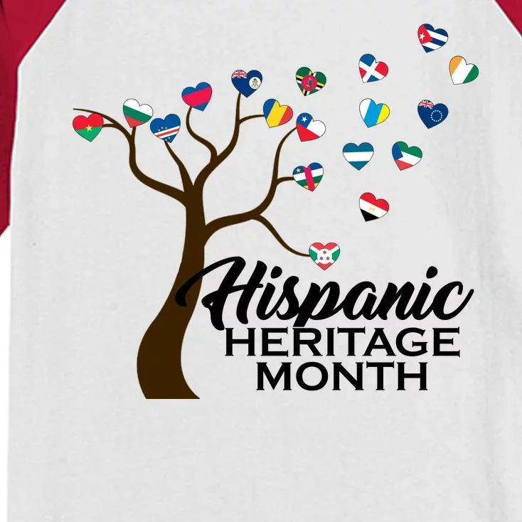 Hispanic Heritage Month Tree Roots Kids Colorblock Raglan Jersey