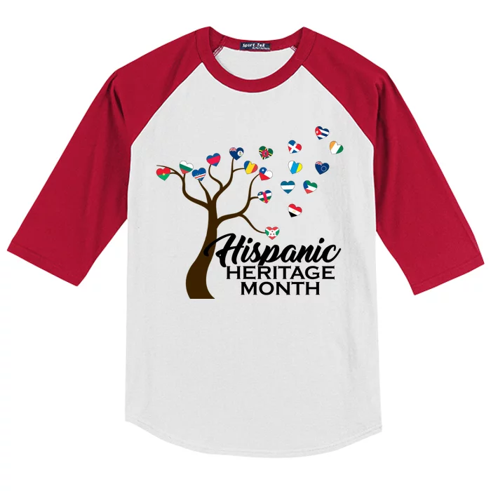 Hispanic Heritage Month Tree Roots Kids Colorblock Raglan Jersey