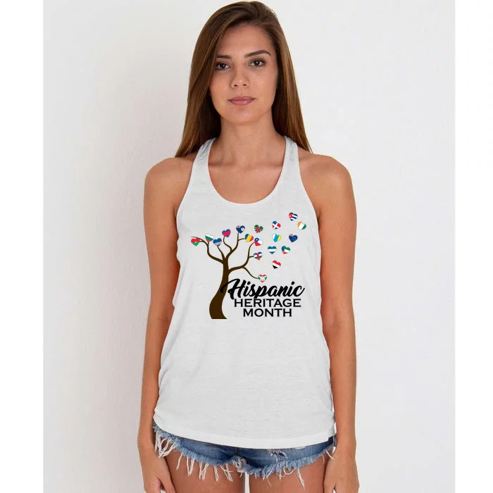 Hispanic Heritage Month Tree Roots Women's Knotted Racerback Tank