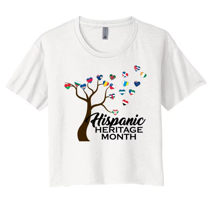 Hispanic Heritage Month Tree Roots Women's Crop Top Tee