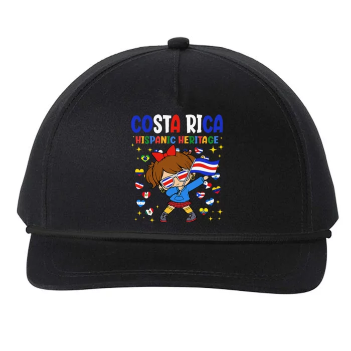 Hispanic Heritage Month Costa Rica Flag Costa Rican Gift Snapback Five-Panel Rope Hat