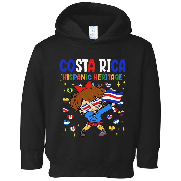 Hispanic Heritage Month Costa Rica Flag Costa Rican Gift Toddler Hoodie