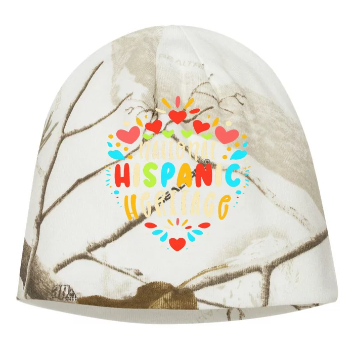 Hispanic Heritage Month Heart Happy National Spanish Kati - Camo Knit Beanie