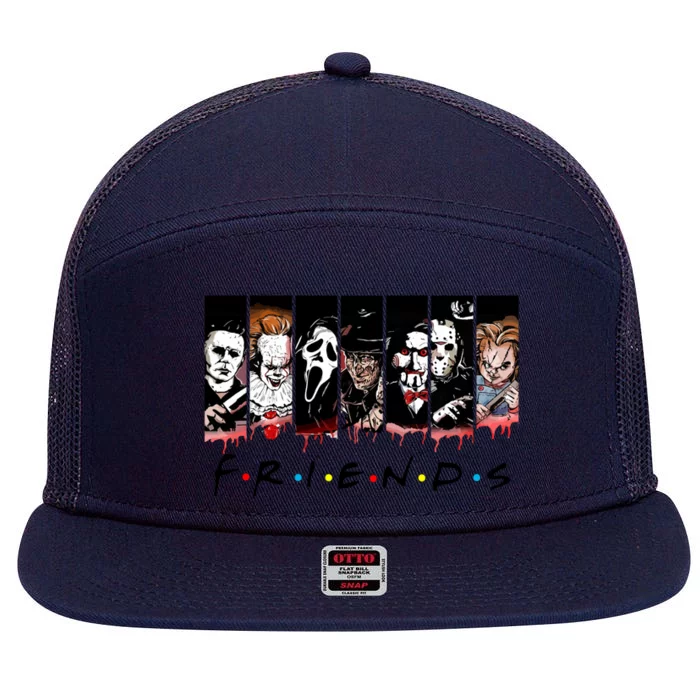 Halloween Horror Movies Characters Classic Killer Jason Es Chucky Freddy Billy 7 Panel Mesh Trucker Snapback Hat