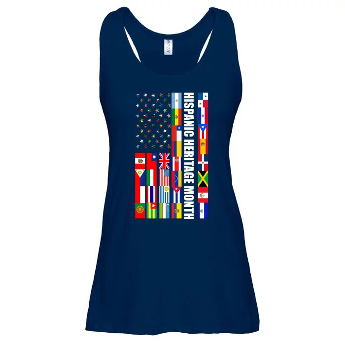 Hispanic Heritage Month Countries United Flag Ladies Essential Flowy Tank