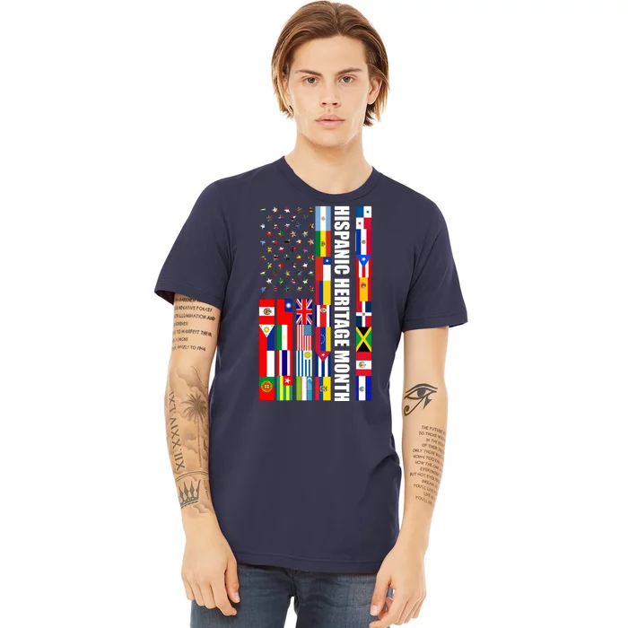 Hispanic Heritage Month Countries United Flag Premium T-Shirt