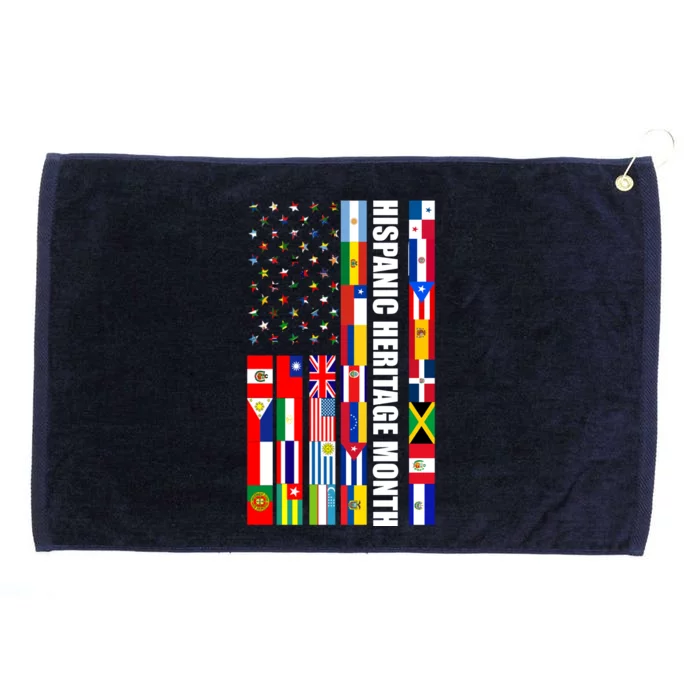 Hispanic Heritage Month Countries United Flag Grommeted Golf Towel