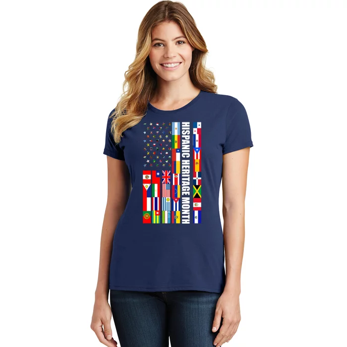 Hispanic Heritage Month Countries United Flag Women's T-Shirt