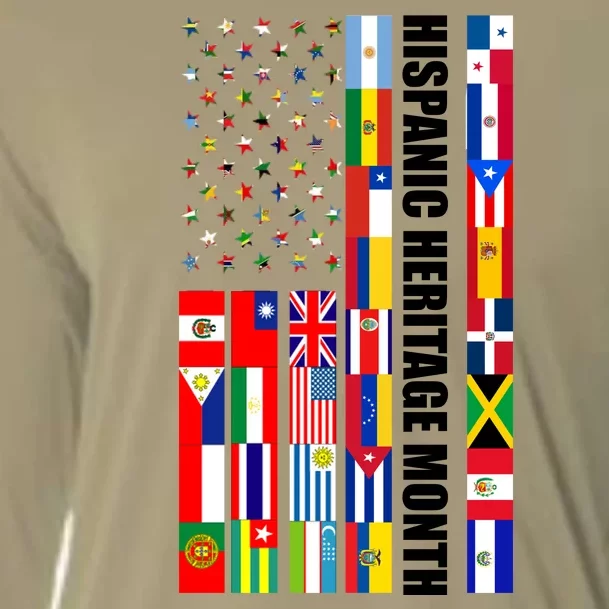 Hispanic Heritage Month Countries United Flag Cooling Performance Long Sleeve Crew