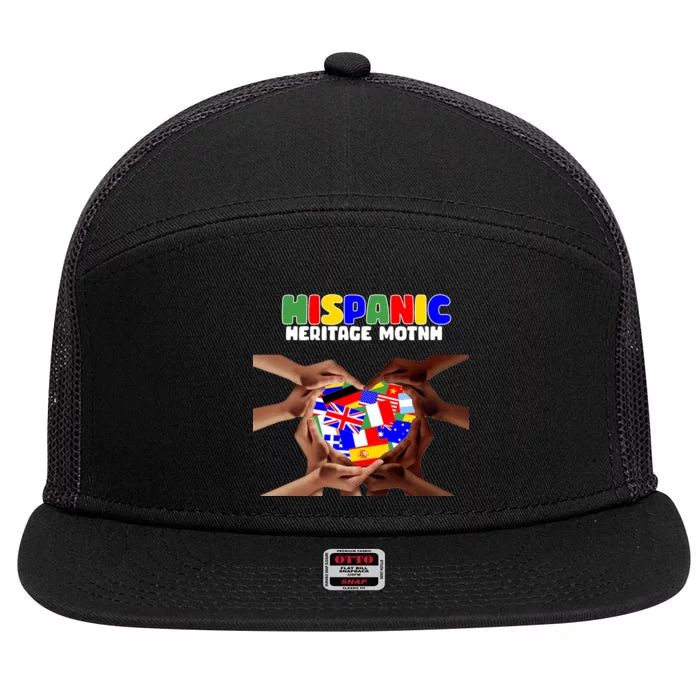 Hispanic Heritage Month Stand Together 7 Panel Mesh Trucker Snapback Hat