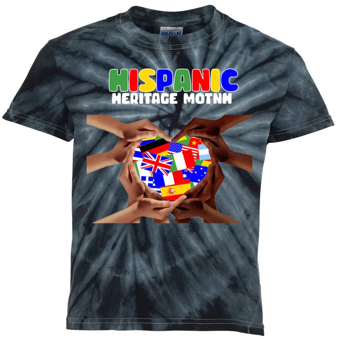 Hispanic Heritage Month Stand Together Kids Tie-Dye T-Shirt