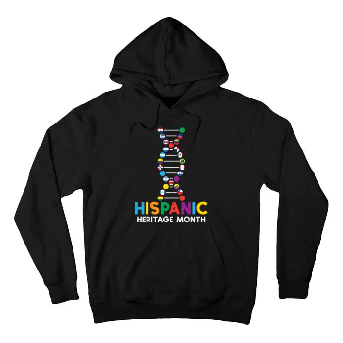 Hispanic Heritage Month DNA Flags Latino Pride Tall Hoodie