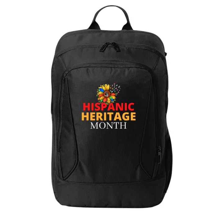 Hispanic Heritage Month Latino Countries Flag Sunflower City Backpack