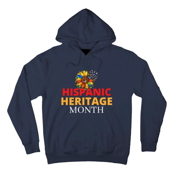 Hispanic Heritage Month Latino Countries Flag Sunflower Hoodie