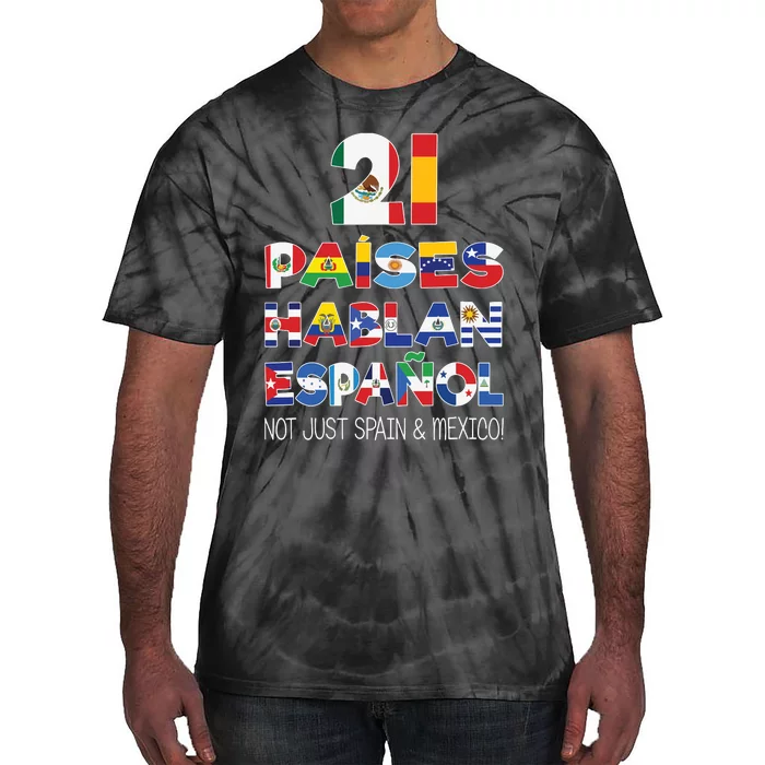 Hispanic Heritage Month Spanish Speaking Countries Tie-Dye T-Shirt