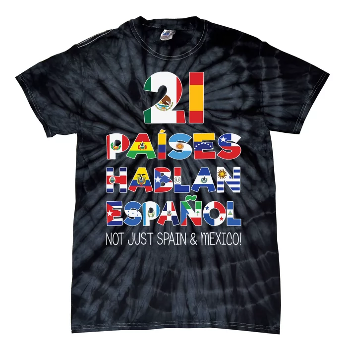 Hispanic Heritage Month Spanish Speaking Countries Tie-Dye T-Shirt