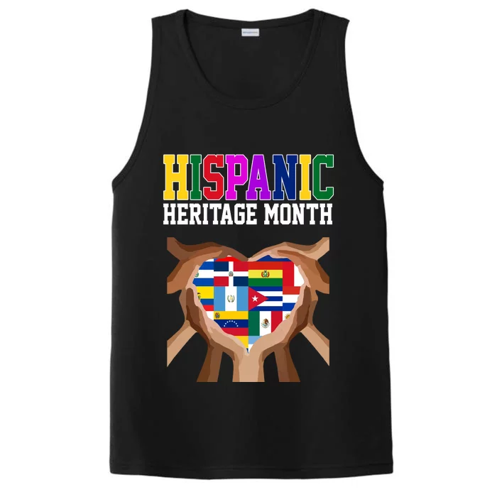 Hispanic Heritage Month Heart Hands Performance Tank