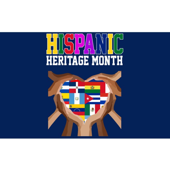 Hispanic Heritage Month Heart Hands Bumper Sticker