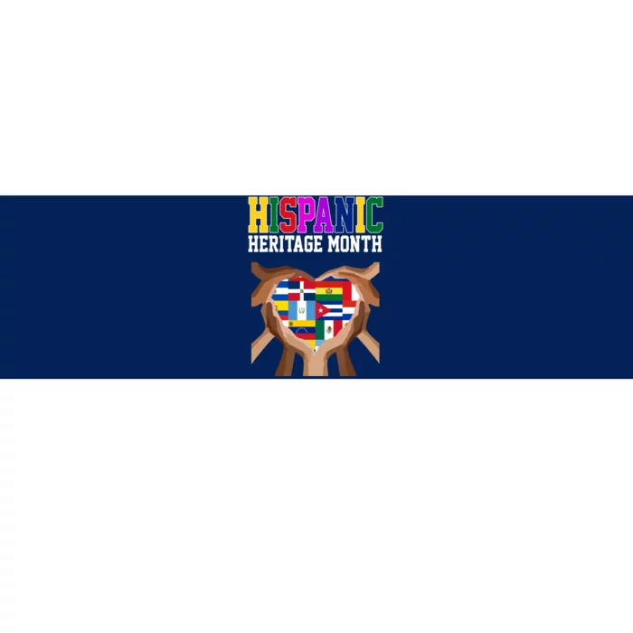 Hispanic Heritage Month Heart Hands Bumper Sticker