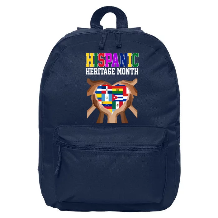 Hispanic Heritage Month Heart Hands 16 in Basic Backpack