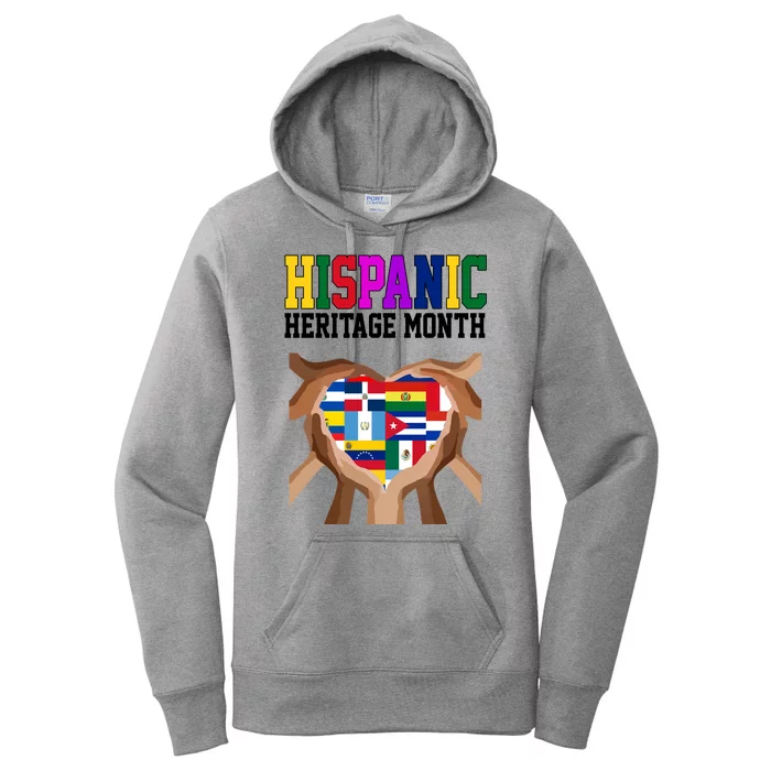 Hispanic Heritage Month Heart Hands Women's Pullover Hoodie