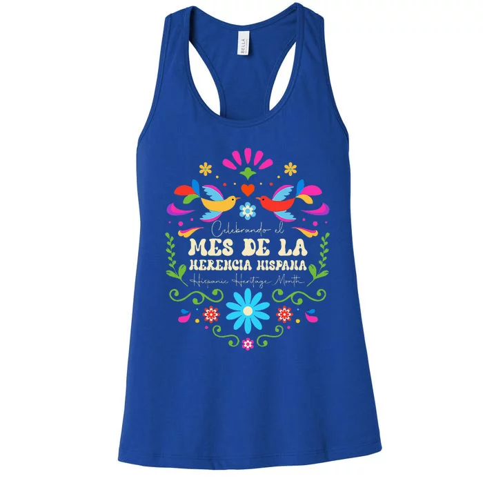 Hispanic Heritage Month Herencia Hispana Latino Women's Racerback Tank