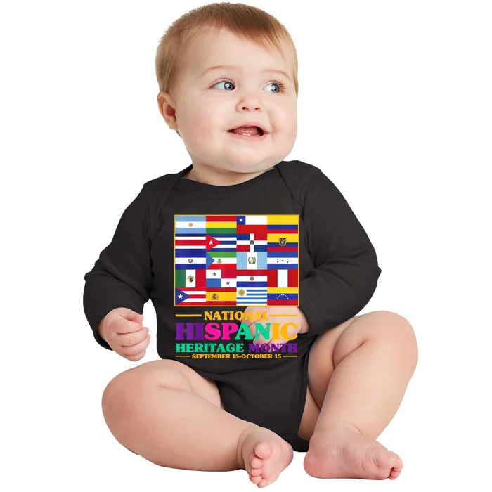 Hispanic Heritage Month Mes De La Herencia Baby Long Sleeve Bodysuit