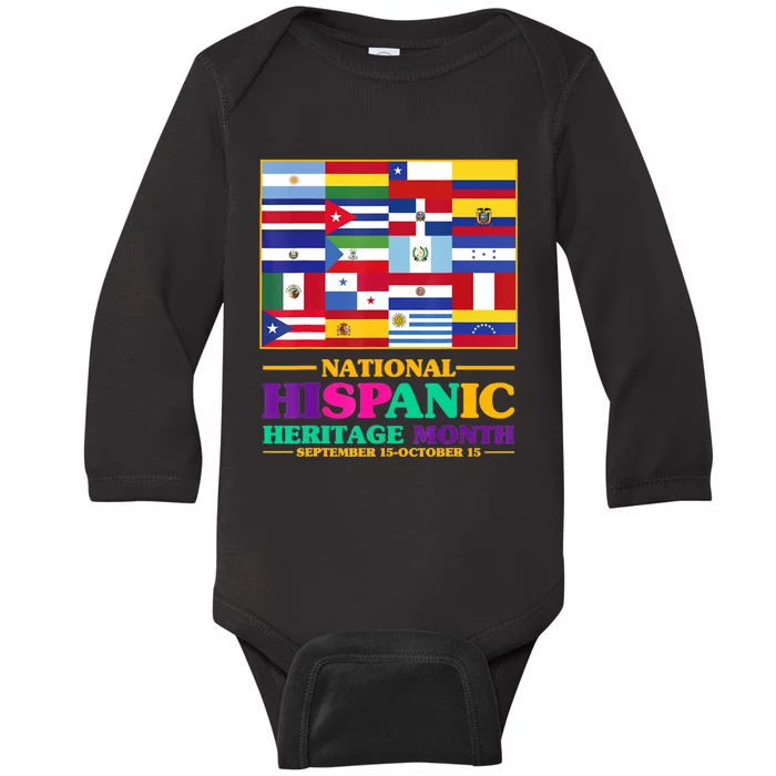 Hispanic Heritage Month Mes De La Herencia Baby Long Sleeve Bodysuit