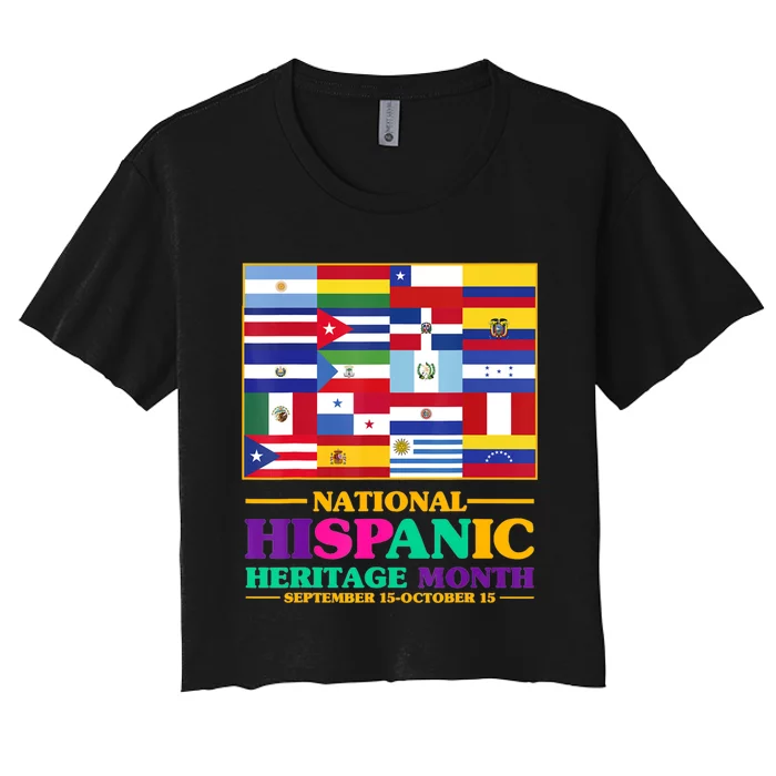 Hispanic Heritage Month Mes De La Herencia Women's Crop Top Tee