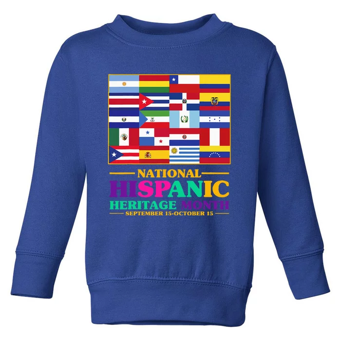 Hispanic Heritage Month Mes De La Herencia Hispana Toddler Sweatshirt