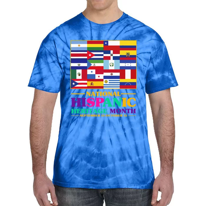 Hispanic Heritage Month Mes De La Herencia Hispana Tie-Dye T-Shirt