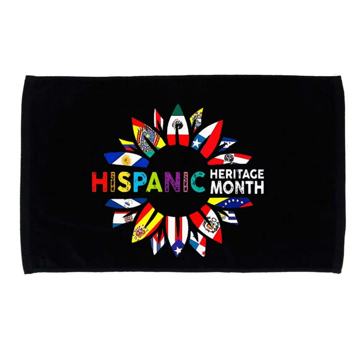 Hispanic Heritage Month Sunflower Latinx Spanish Microfiber Hand Towel