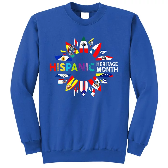 Hispanic Heritage Month Sunflower Latinx Spanish Tall Sweatshirt