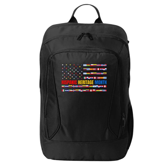 Hispanic Heritage Month USA American Flag National Latino City Backpack