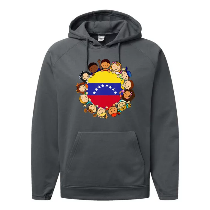 Hispanic Heritage Month Venezuela Venezuelan Flag Performance Fleece Hoodie